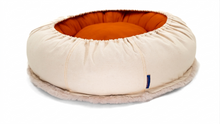 Load image into Gallery viewer, Pet Bed - Ecru Denim/Blonde Fur - Limited Edition