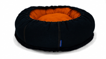 Load image into Gallery viewer, Pet Bed - Navy Denim/Leopard Fur -Limited Edition
