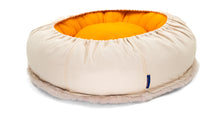 Load image into Gallery viewer, Pet Bed - Beige Denim/Blonde Fur
